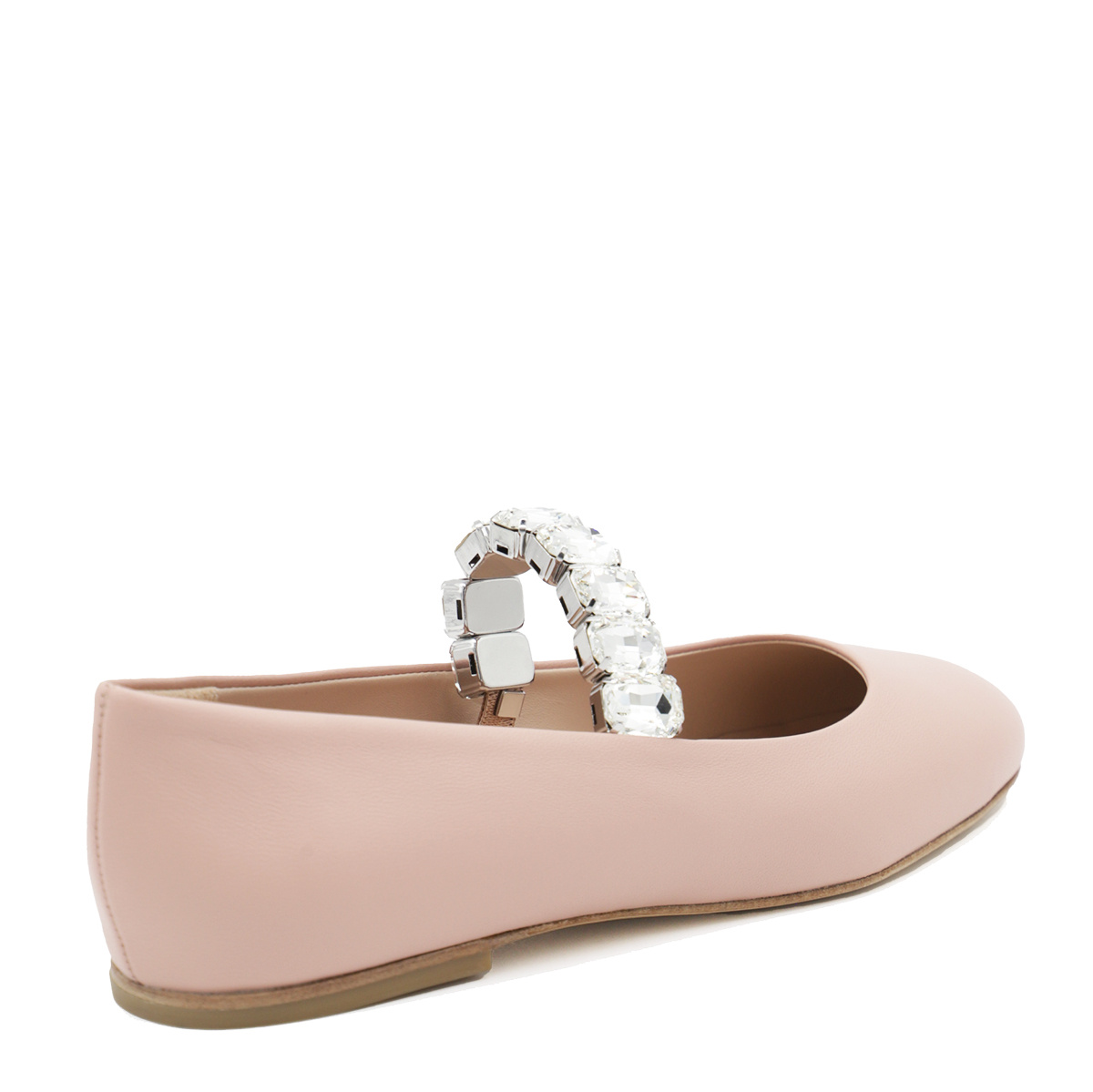 Casadei Crystal-embellished Ballerina Shoes In Nude