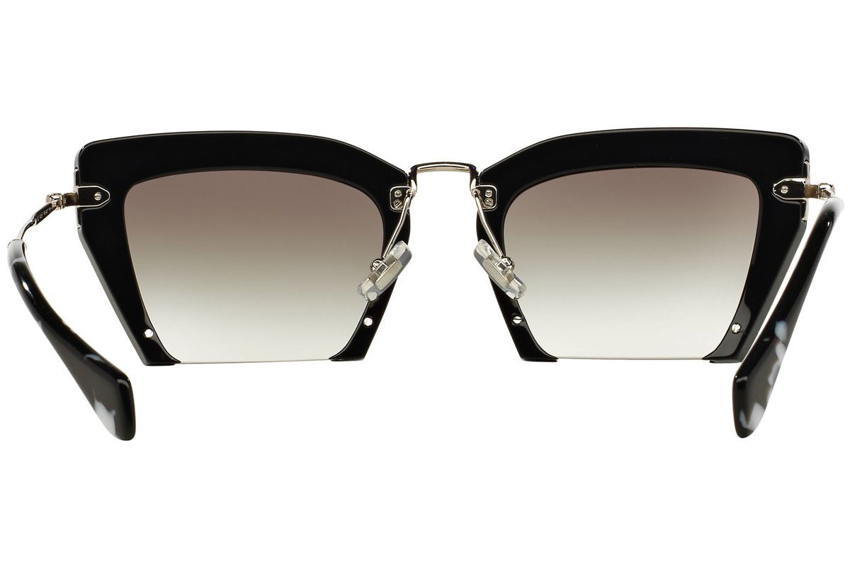 Miu Miu Logo Sunglasses In Black