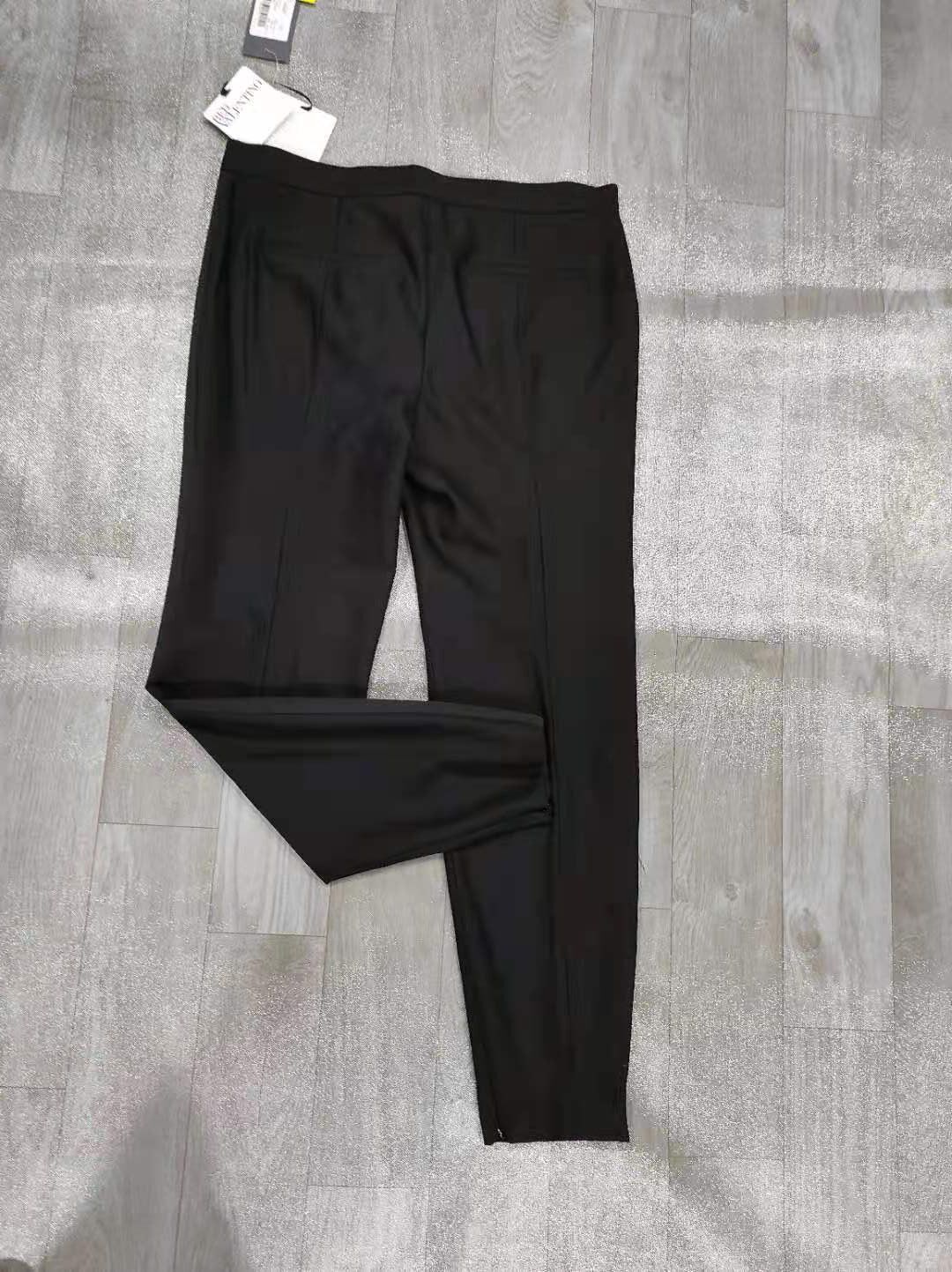 Shop Valentino Straight Casual Pants In Black