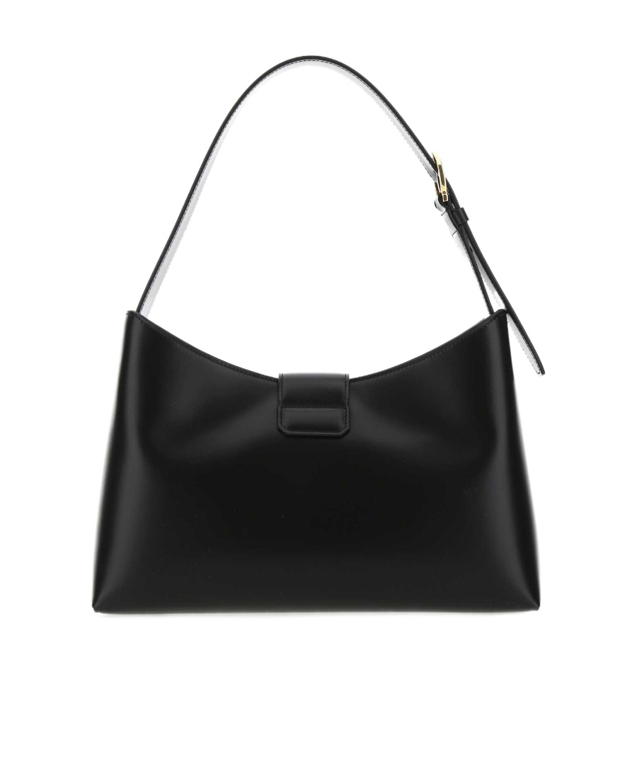 Shop Ferragamo Trifolio Shoulder Bag In Black