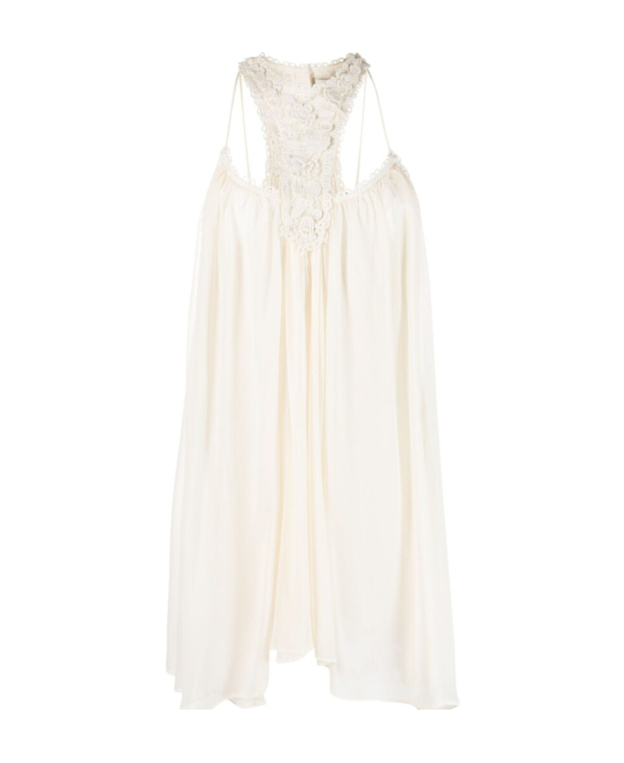 Shop Isabel Marant Cut-out Silk Dress In White