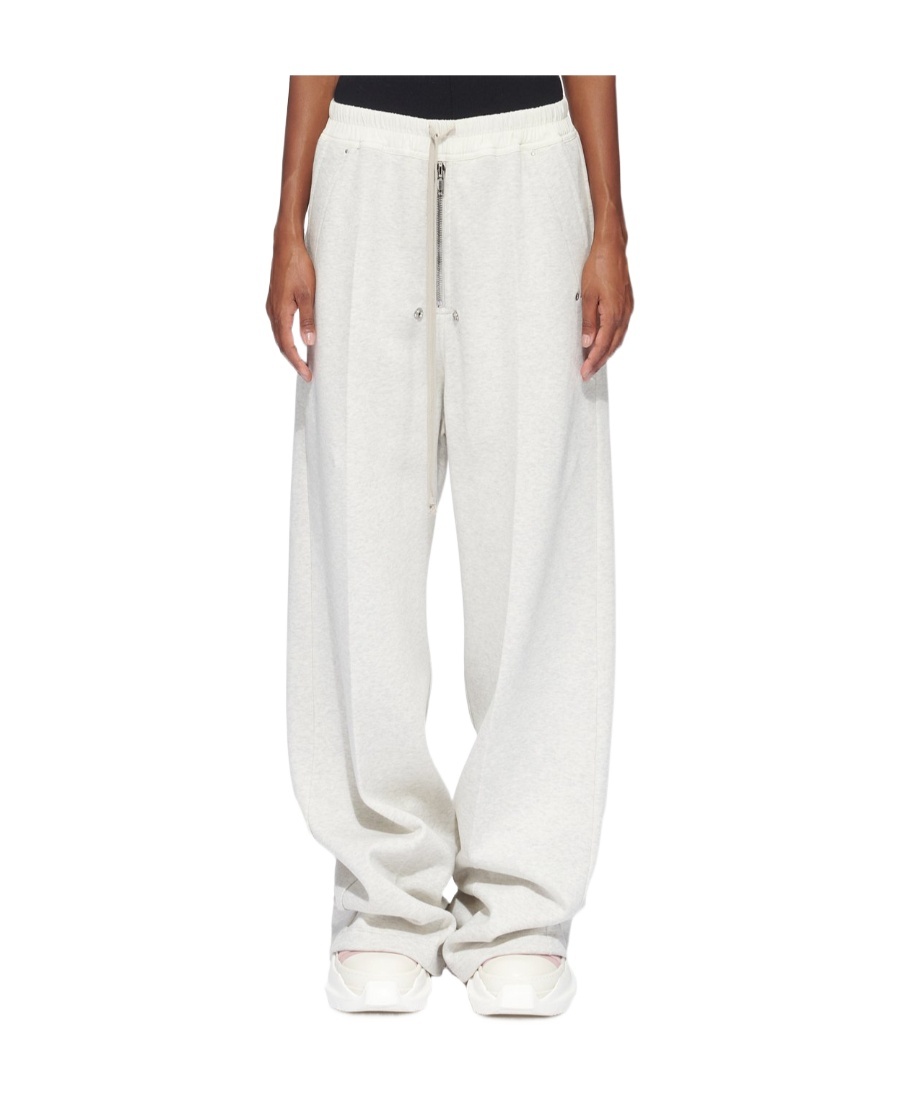 Rick Owens Drkshdw Wide-leg Cotton Trousers In White