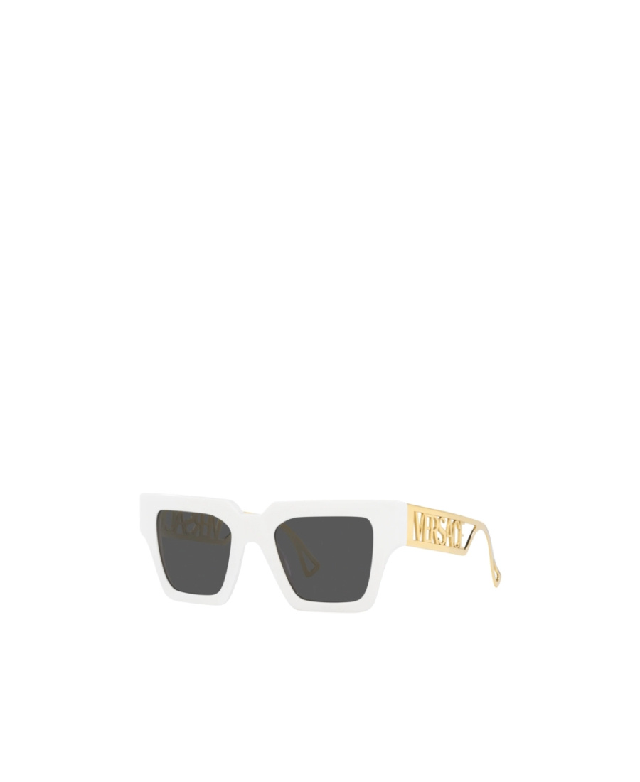 Versace Womens White Ve4431 Logo Cut-out Acetate Sunglasses In Black