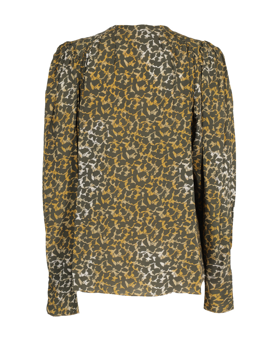 Isabel Marant Étoile V-neck Printed Blouse In Green