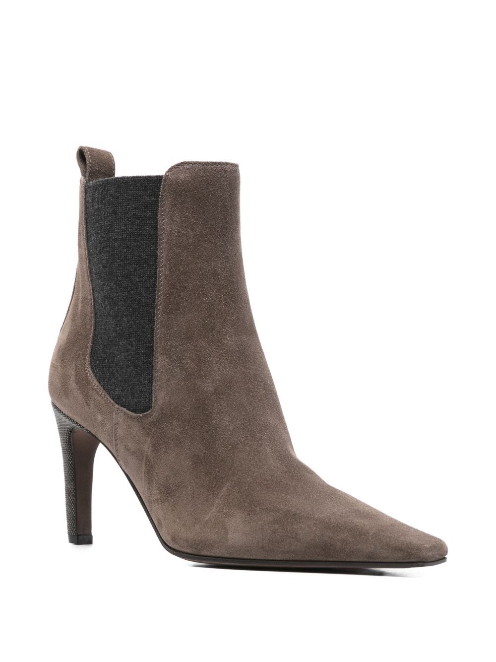 Brunello Cucinelli Pointed Ankle Boots In Multi