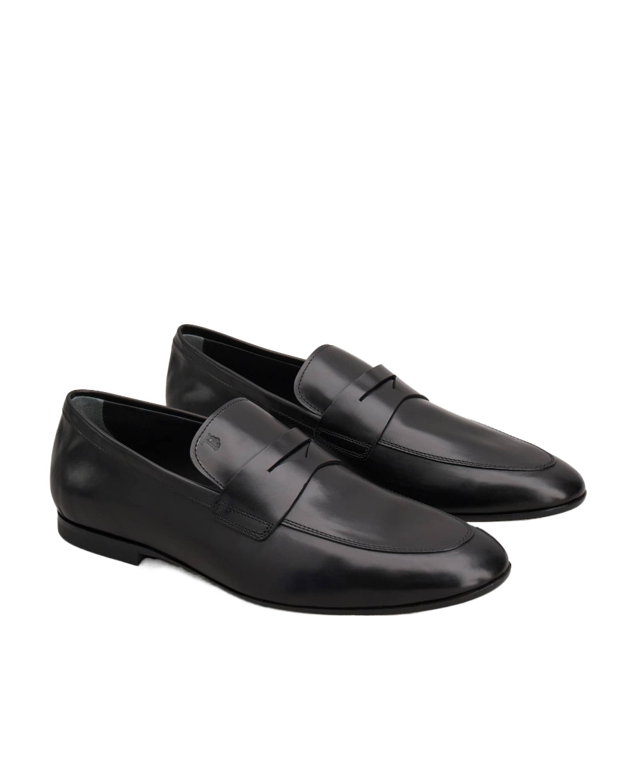 Tod's Leather Slip-on Loafers In Black