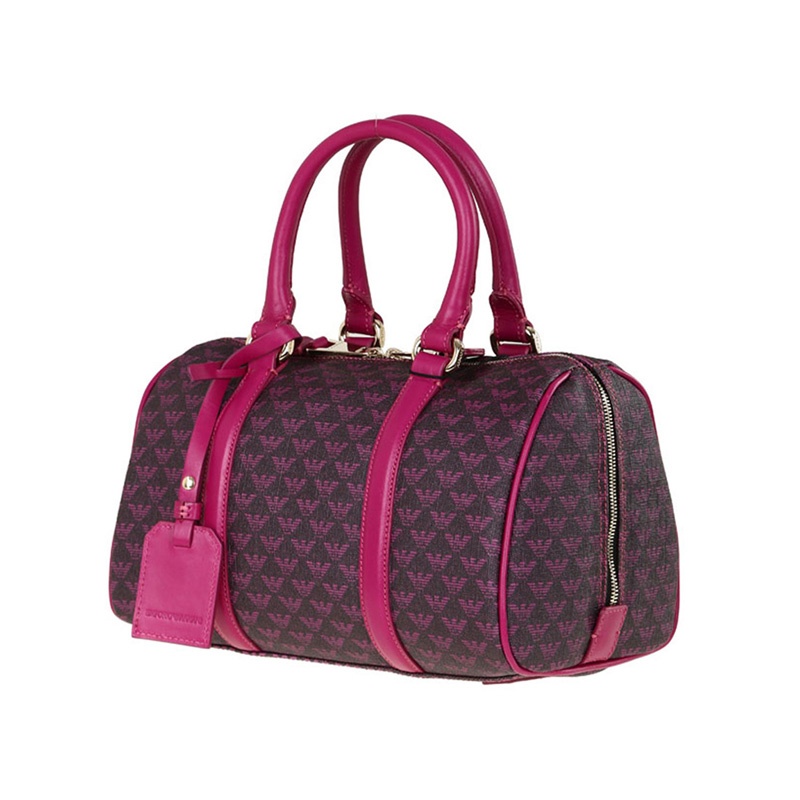 Emporio Armani Logo Printed Handbag In Black