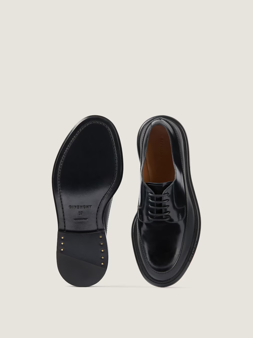 Givenchy Leather Derby Lace-ups Lace-up Shoes Black In Black