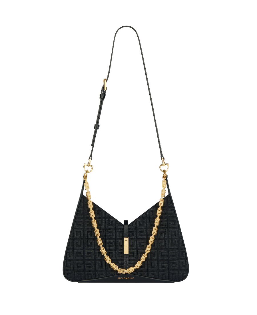 Givenchy 4g Jacquard Shoulder Bag In Black