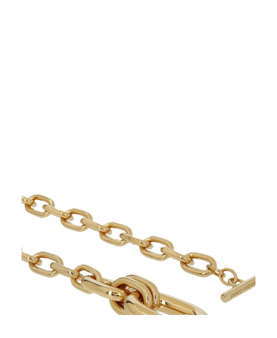 Rabanne Chunky Chain Xl Link Necklace In Yellow