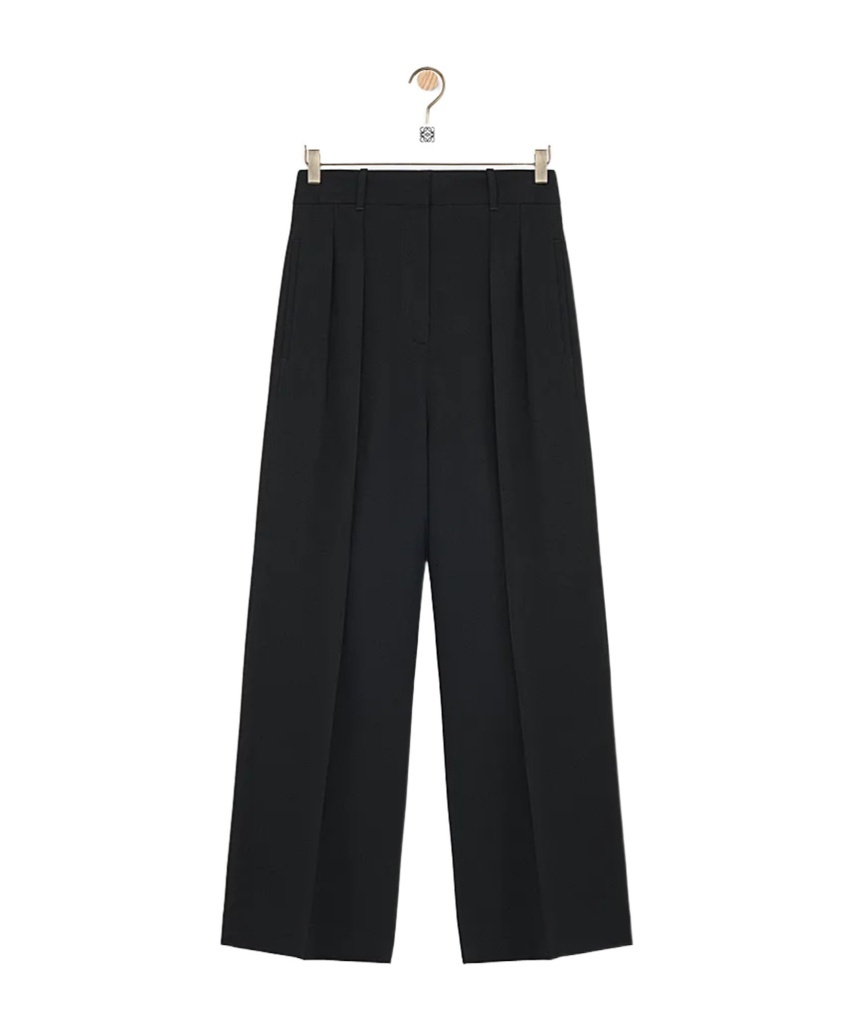 Loewe Pleated-front Trousers In Black