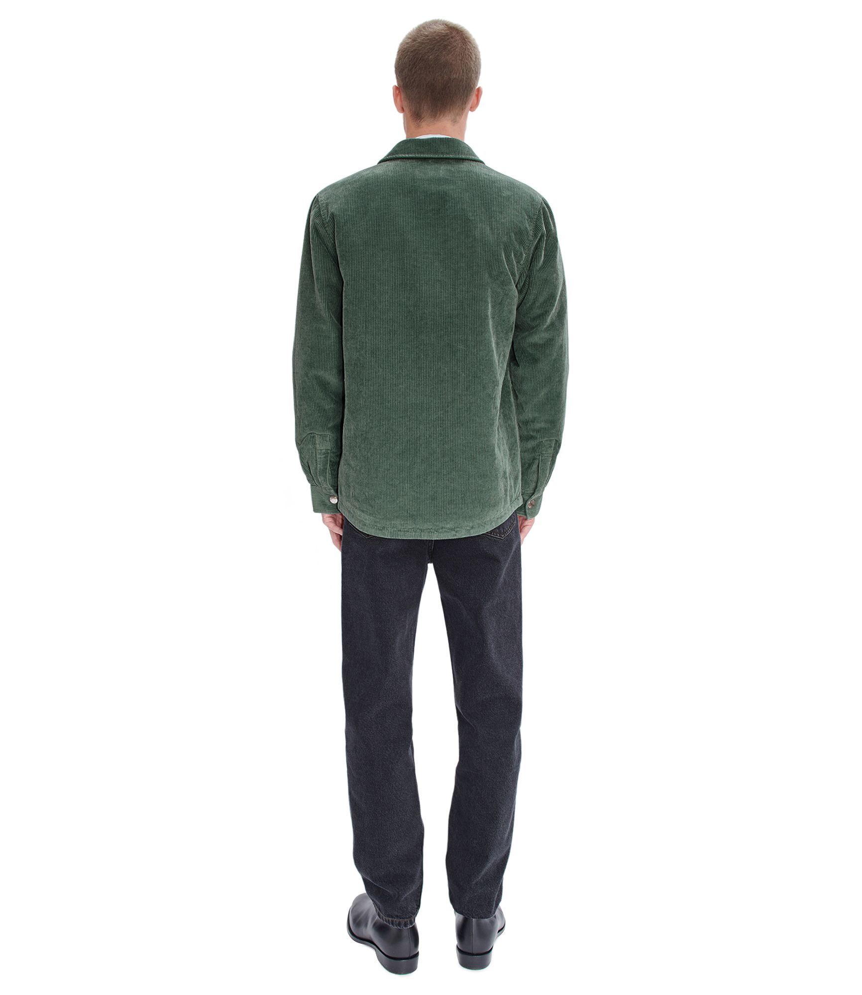 Apc Long Sleeved Shirt Jacket In Green