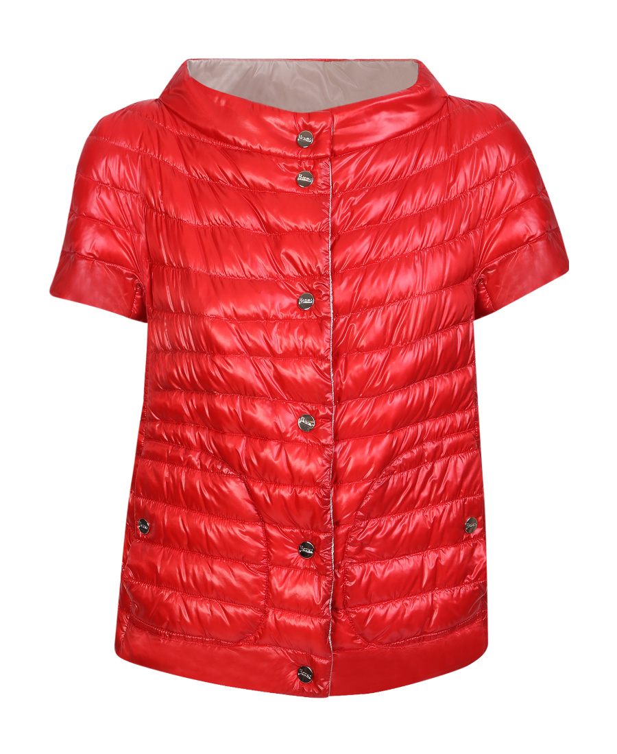 Herno Padded Short-sleeve Jacket In Gold