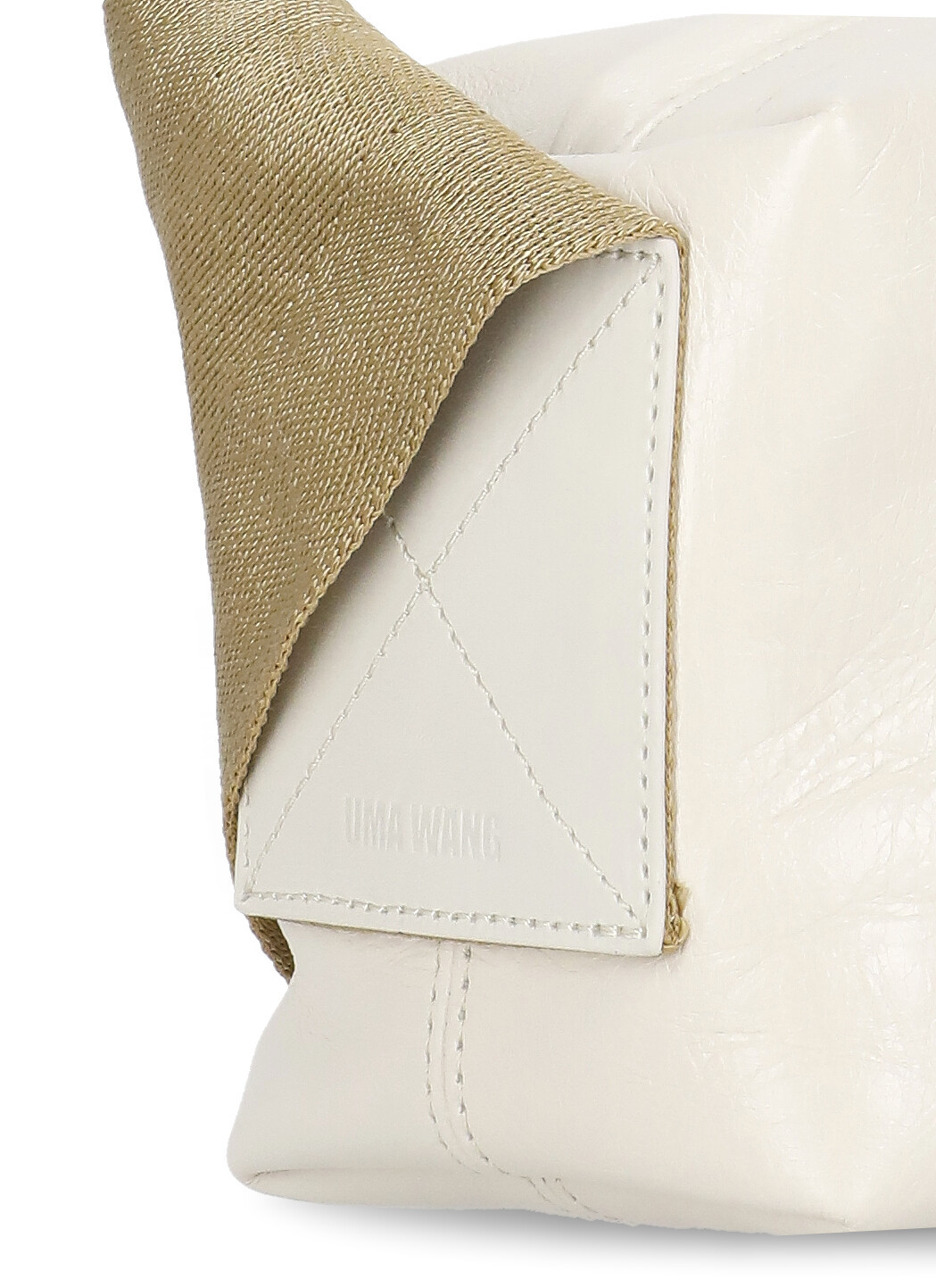 Uma Wang Zippered Shoulder Bag In White