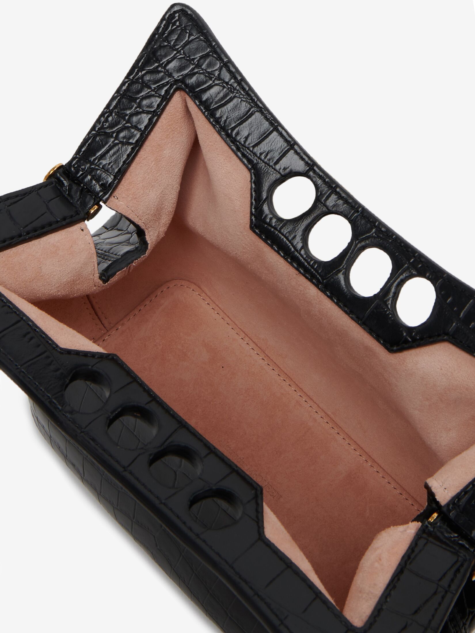 Alexander Mcqueen The Peak Cutout Leather Shoulder Bag In Black