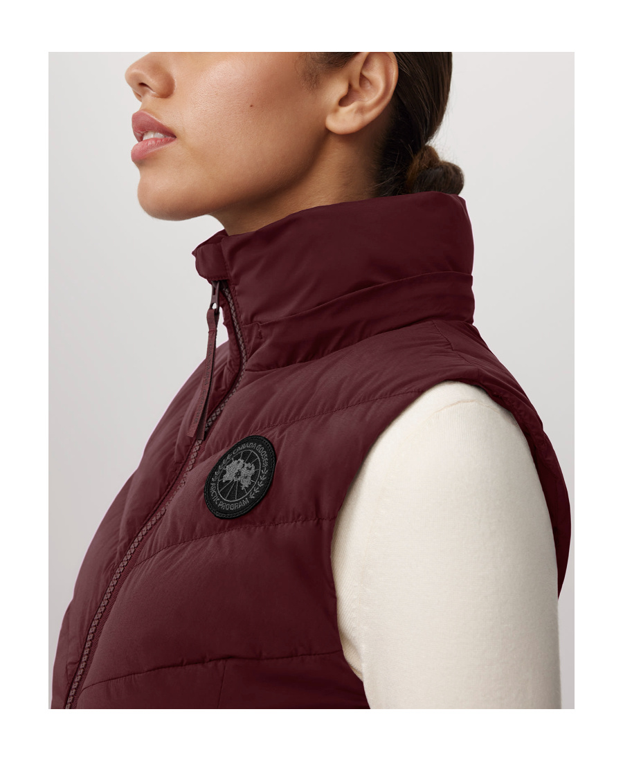 Canada Goose Logo-patch Padded Gilet In Red