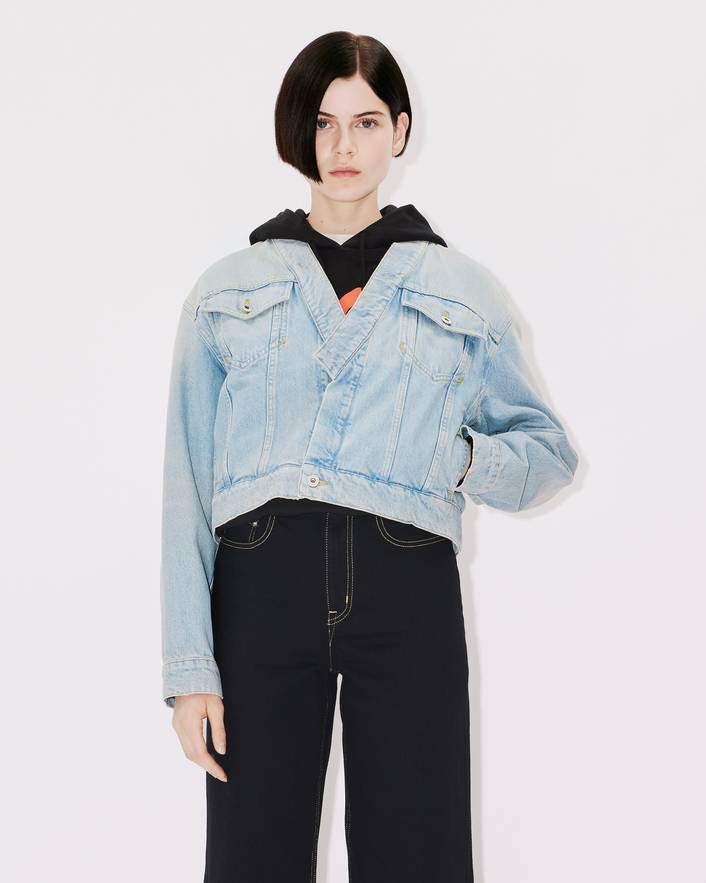 KENZO KENZO LOGO PATCH DENIM JACKET