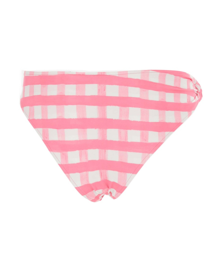 Jacquemus Check-print Bikini Bottoms In Pink