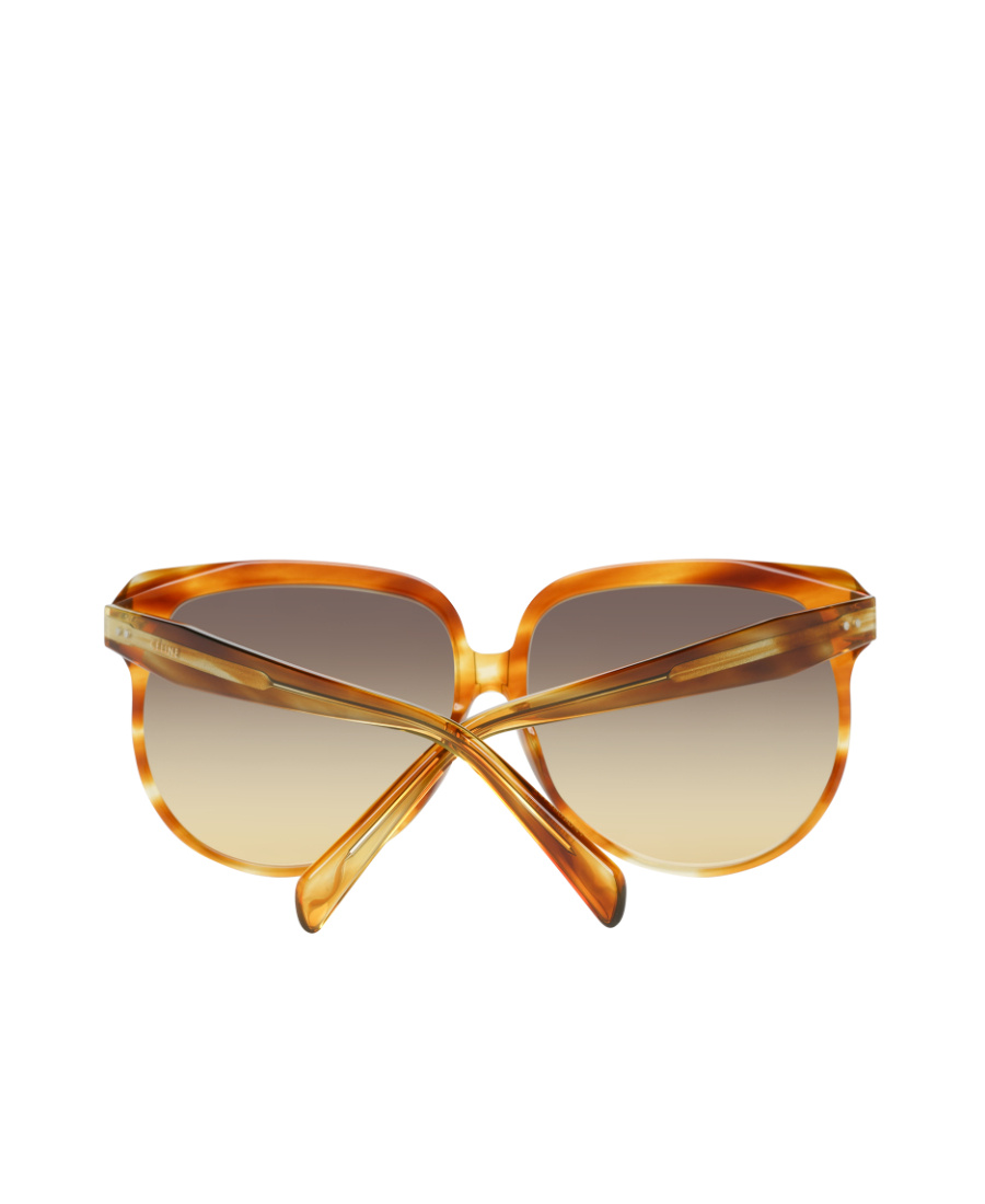 Celine Logo Logo Sunglasses In Brown