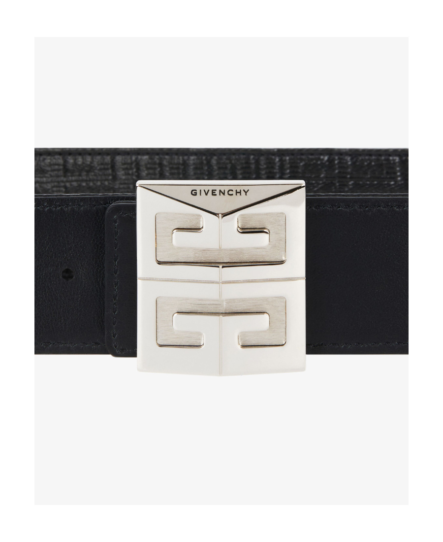 Givenchy 4g Reversible Leather Belt In Black