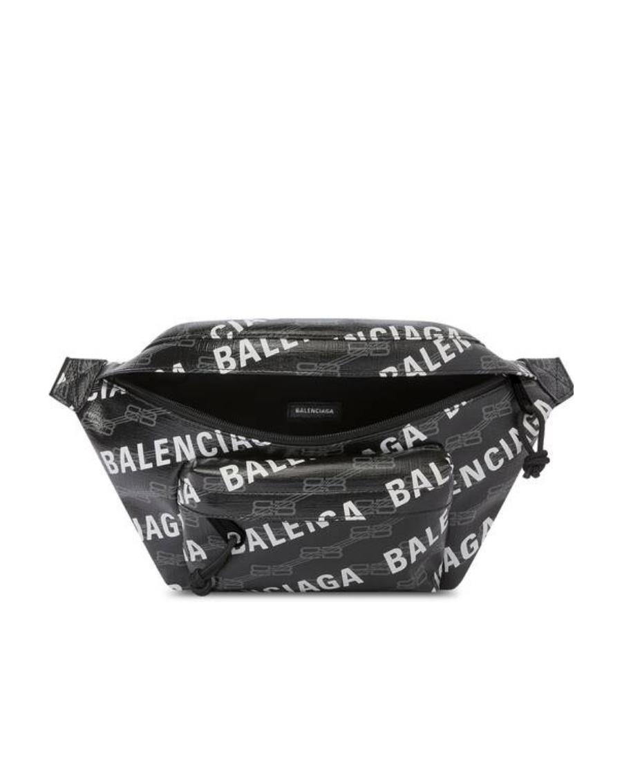 Balenciaga Logo-print Belt Bag In Black
