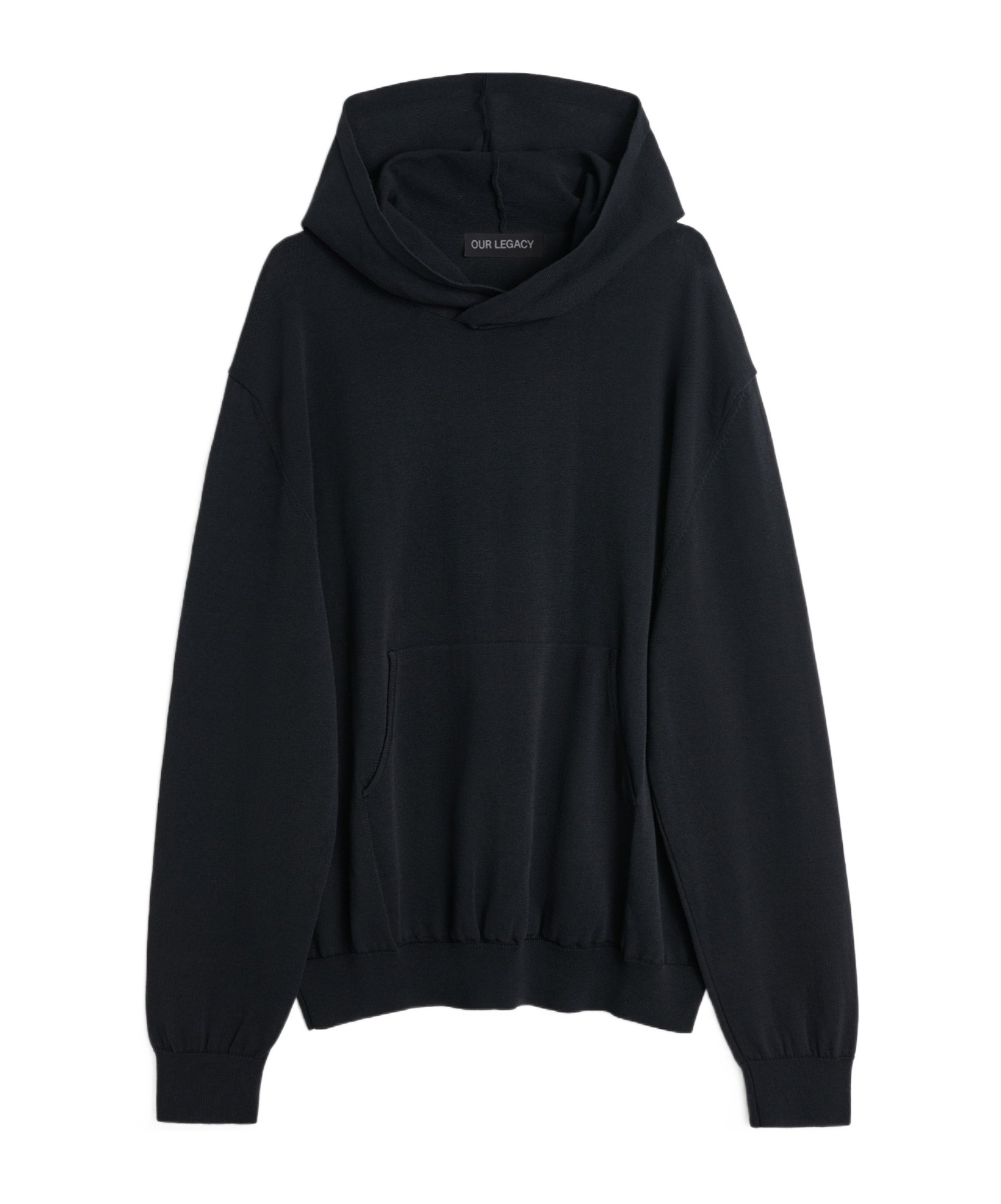 Our Legacy Long-sleeve Knitted Hoodie In Black