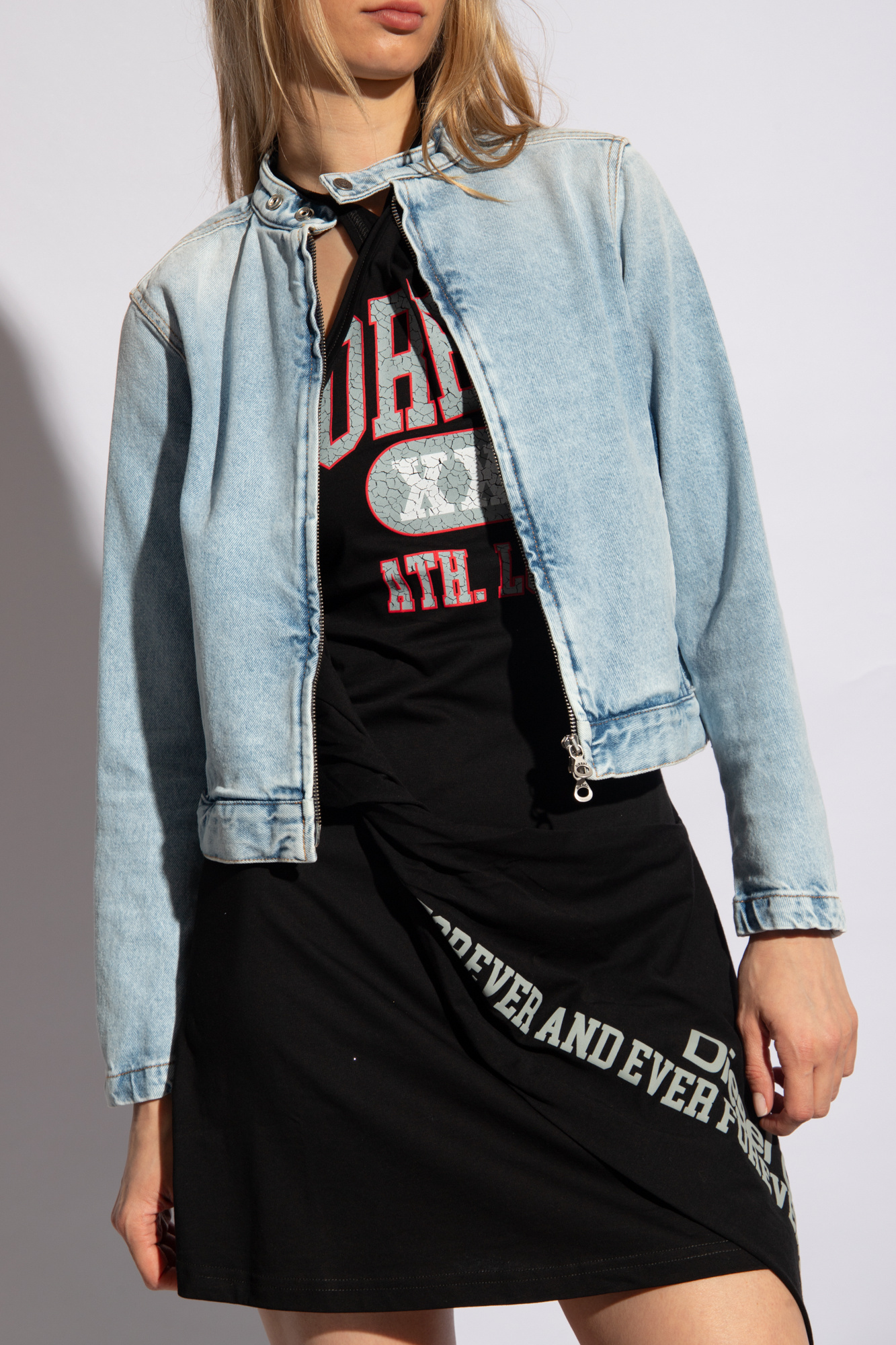 Diesel De-glory-s Denim Jacket In Blue
