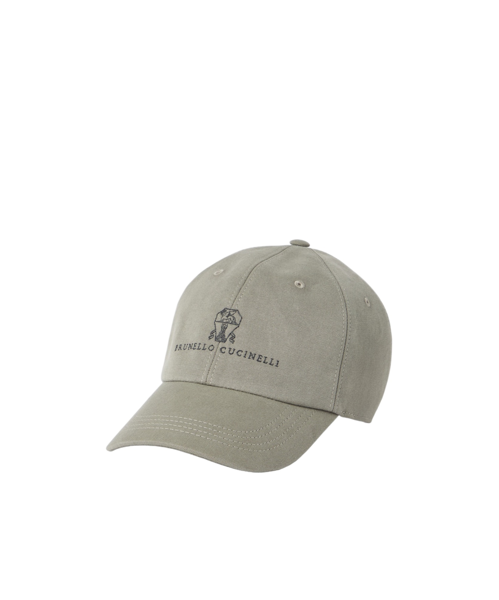 Brunello Cucinelli Embroidered Cotton Baseball Cap In Brown