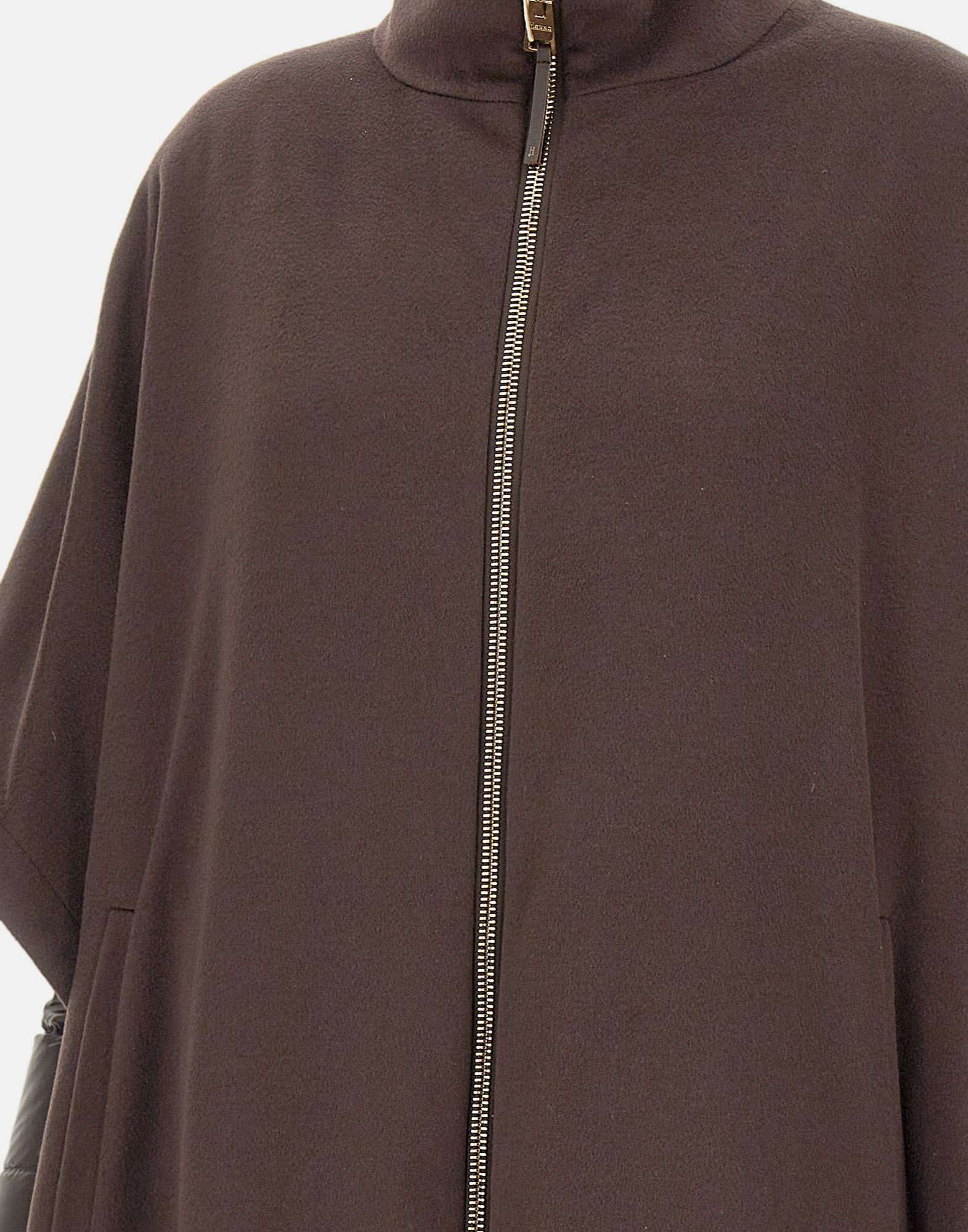 Herno Zipper Down Jacket In Brown