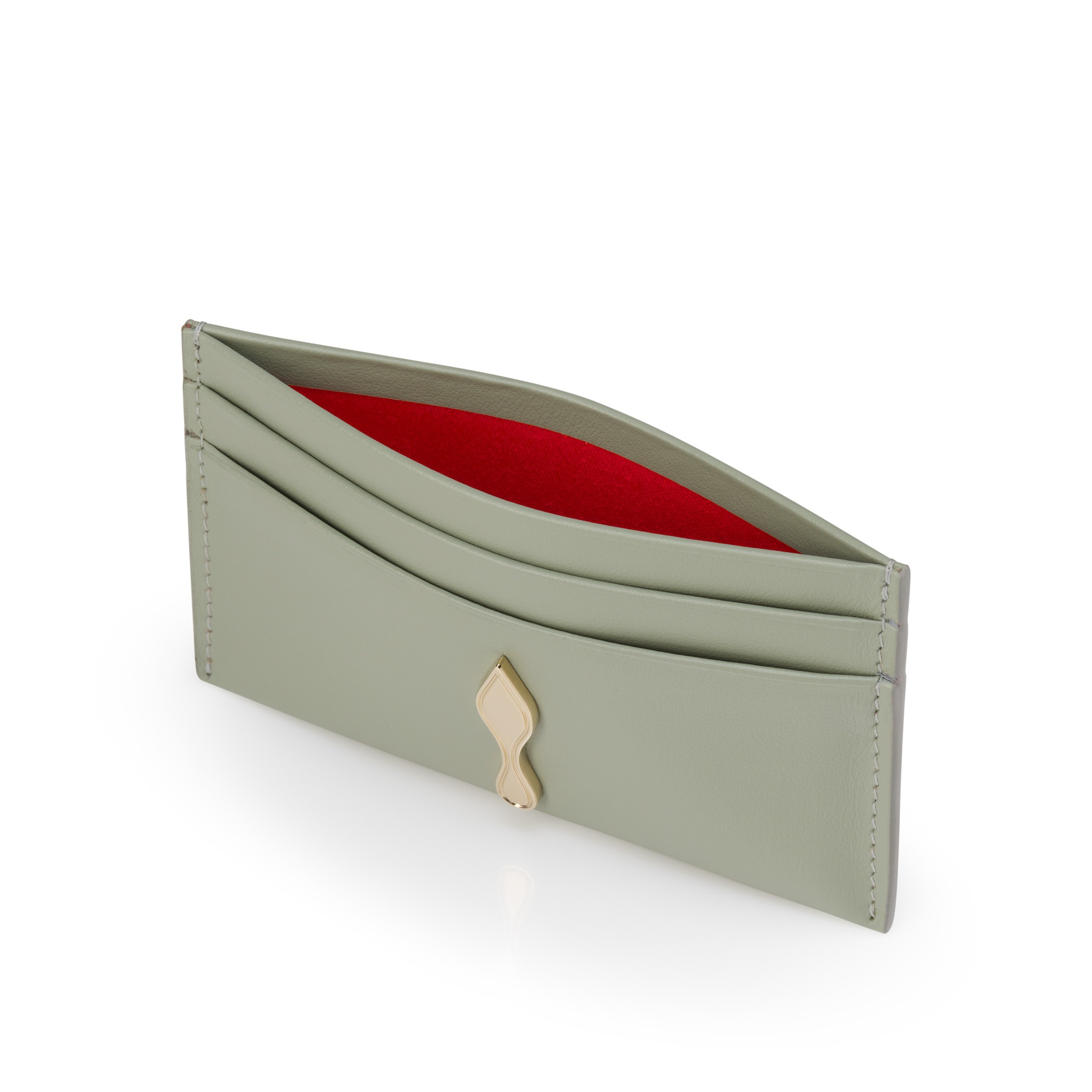 Christian Louboutin Bettina Leather Card Holder In Green