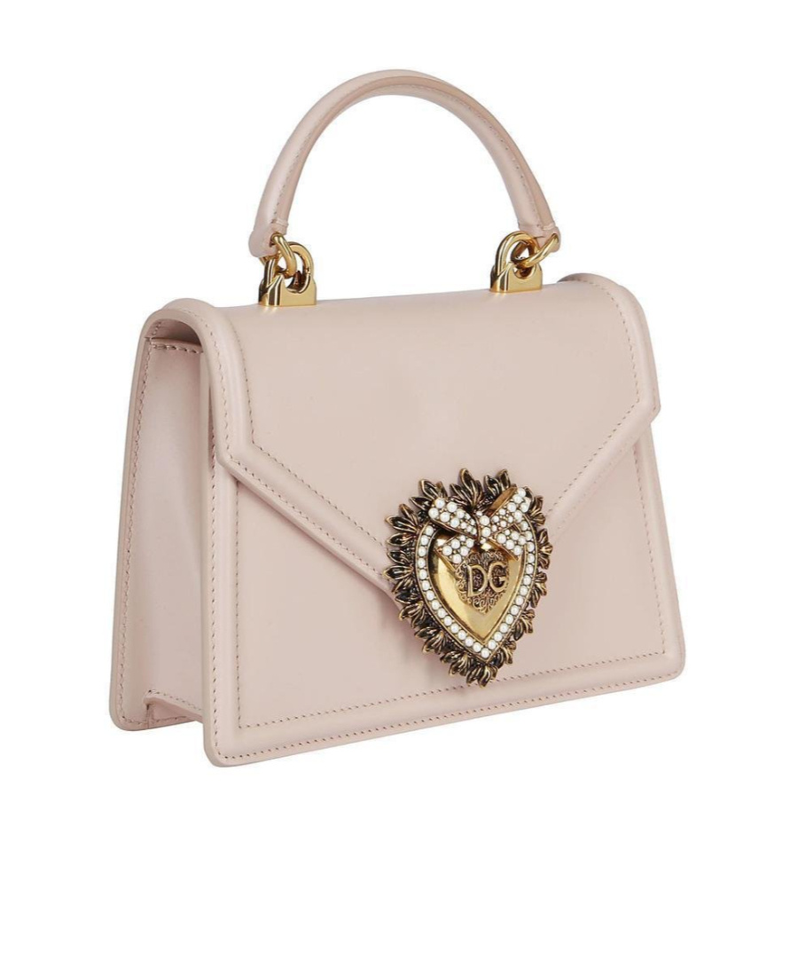 Dolce & Gabbana Women's Small Devotion Leather Top Handle Bag In Nude