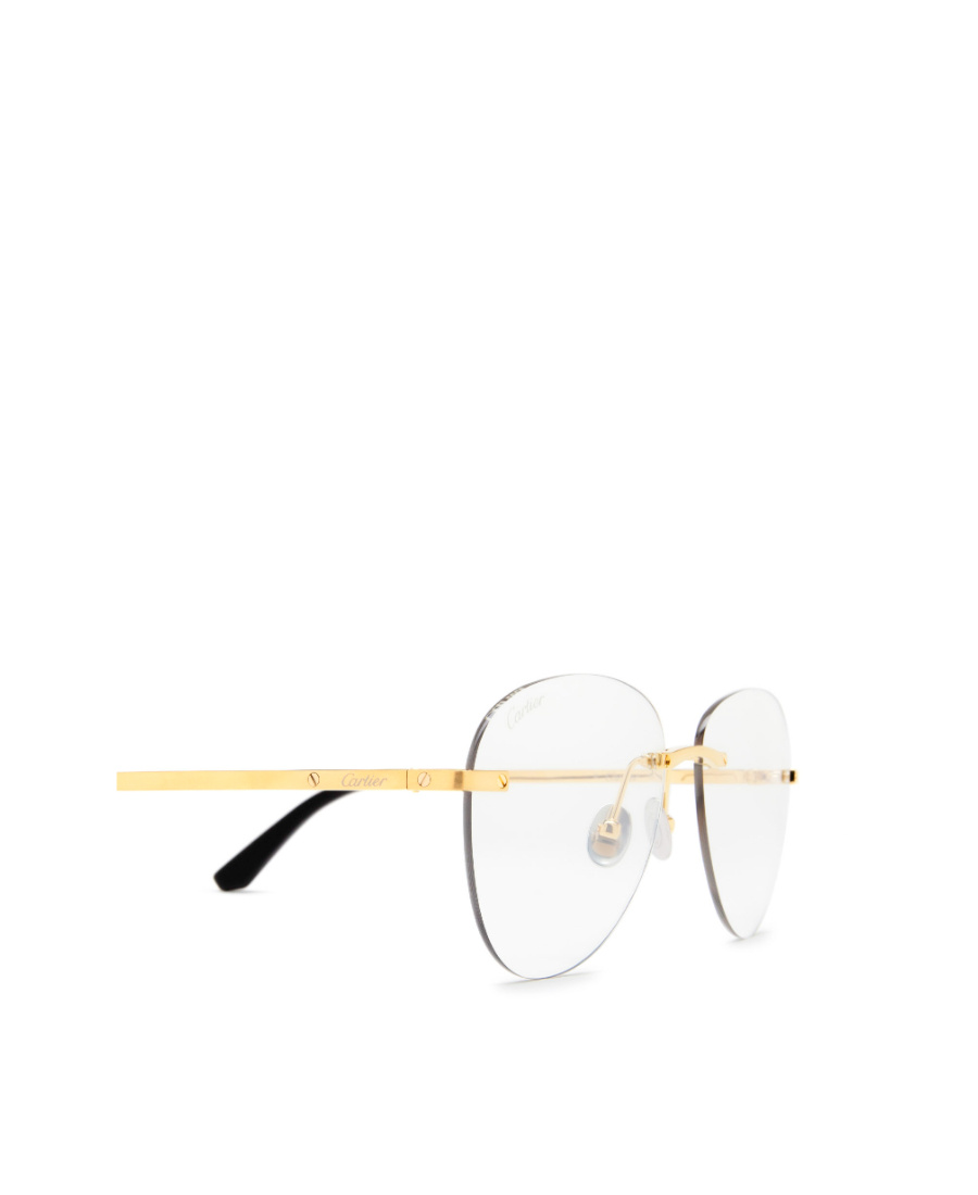 Cartier Rimless Glasses In Gold