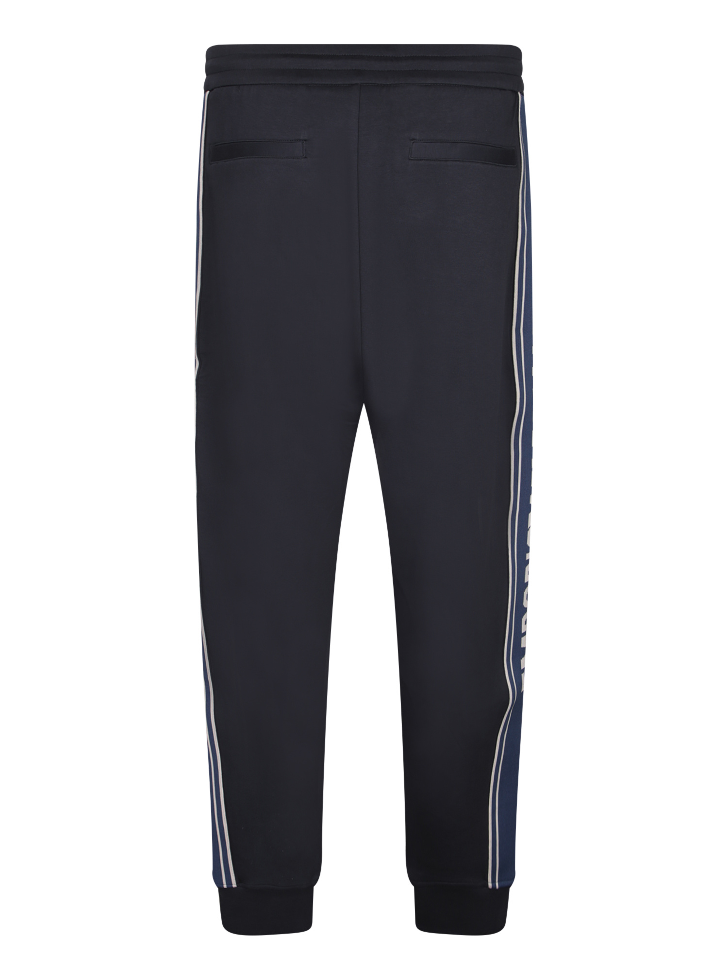 Emporio Armani Blue Logo Band Sweatpants In Blue