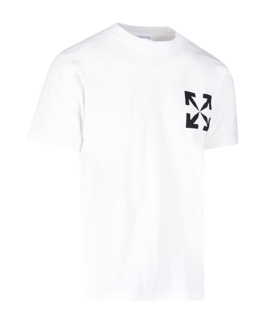 Off-white Slim Fit Single Arrow Cotton Graphic T-shirt In White