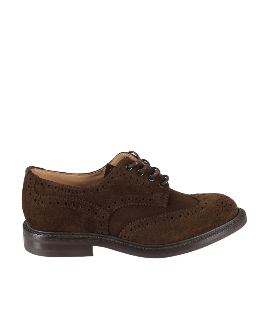 Tricker's Bourton Lace-up Derby Shoes With Perforated Detailing In Black