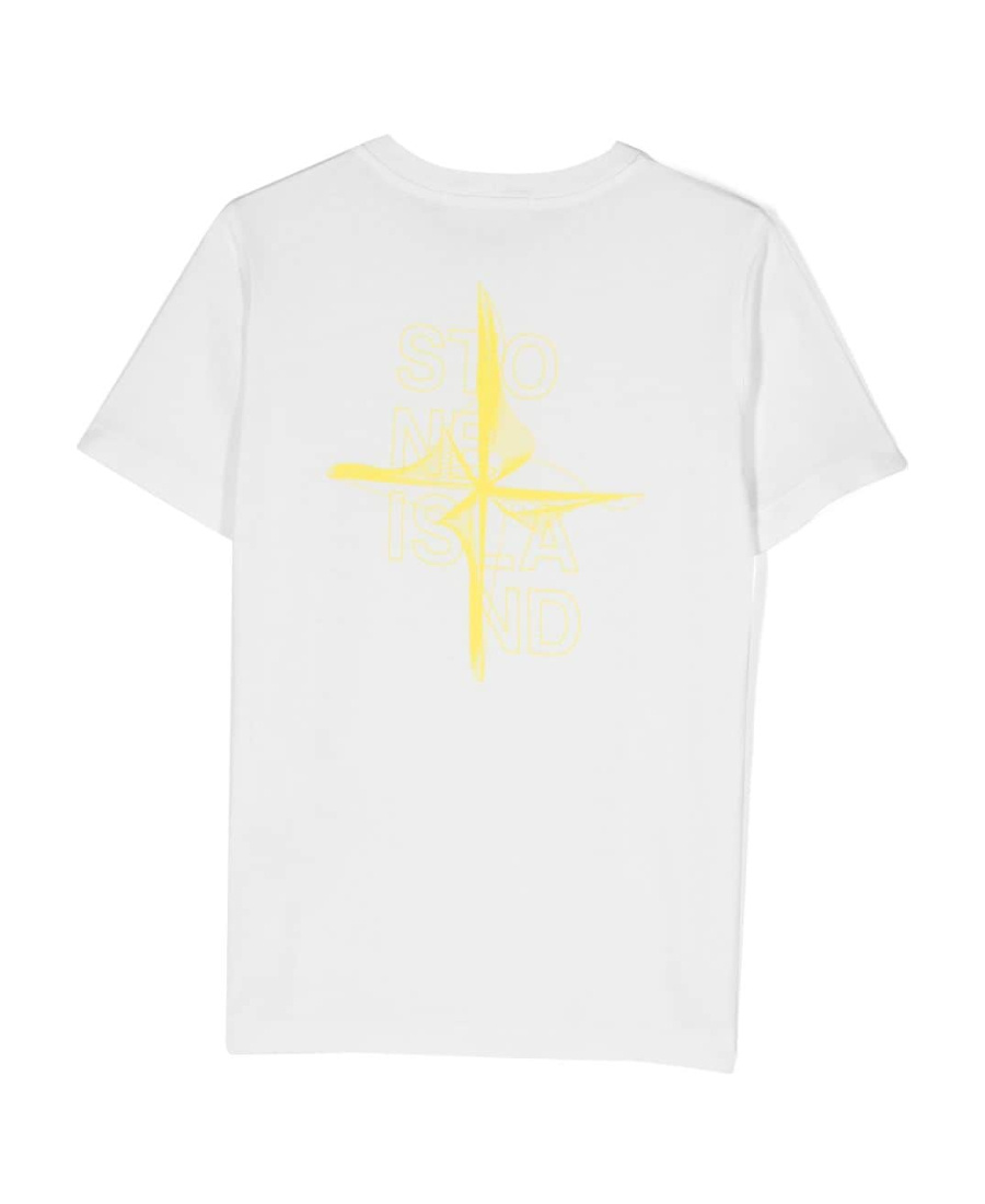 STONE ISLAND LOGO-PRINT COTTON T-SHIRT