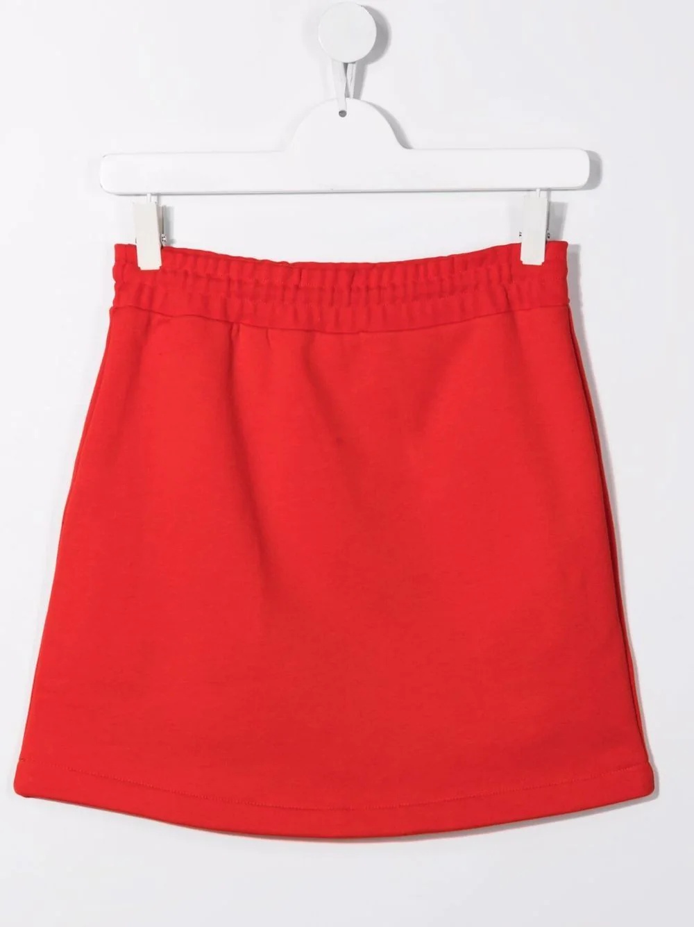 Msgm Logo-print Skirt In Red