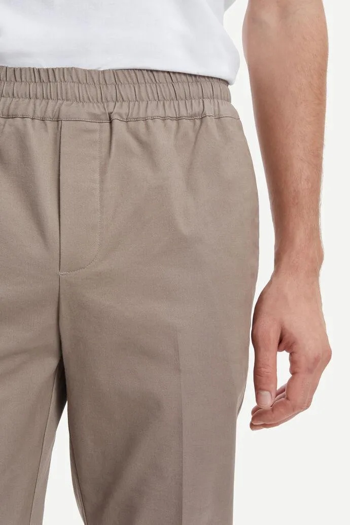 Samsoe & Samsoe Elastic Casual Pants In Brown