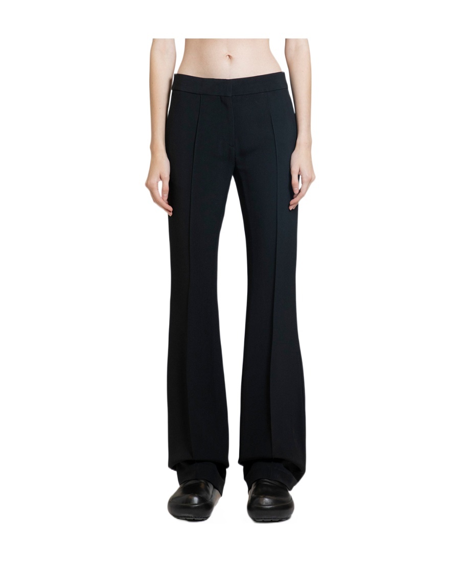Jil Sander High-waisted Flared Trousers In Black