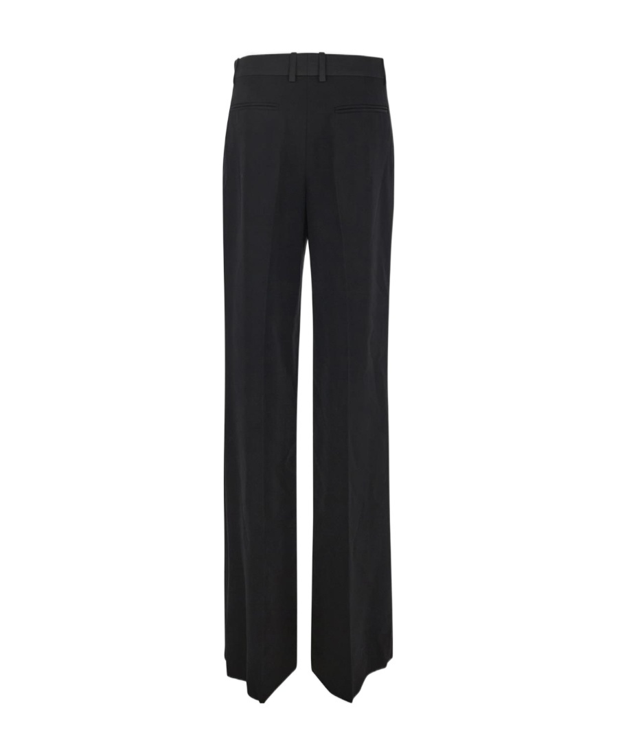 Saint Laurent Wide-leg Wool Trousers In Black