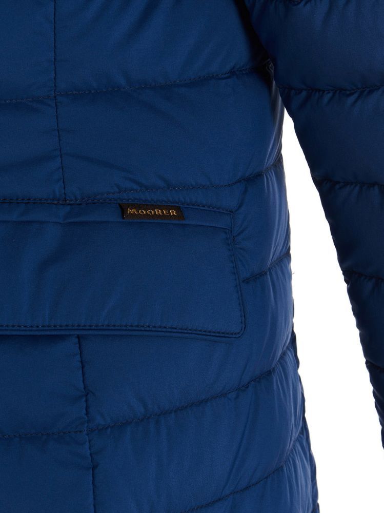 Moorer Padded Down Jacket In Blue