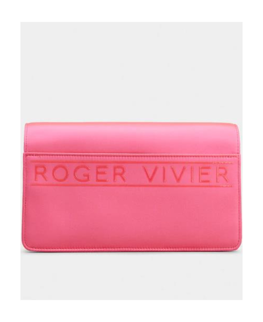 Shop Roger Vivier Viv' Choc Jewel Mini Bag In Satin In Pink