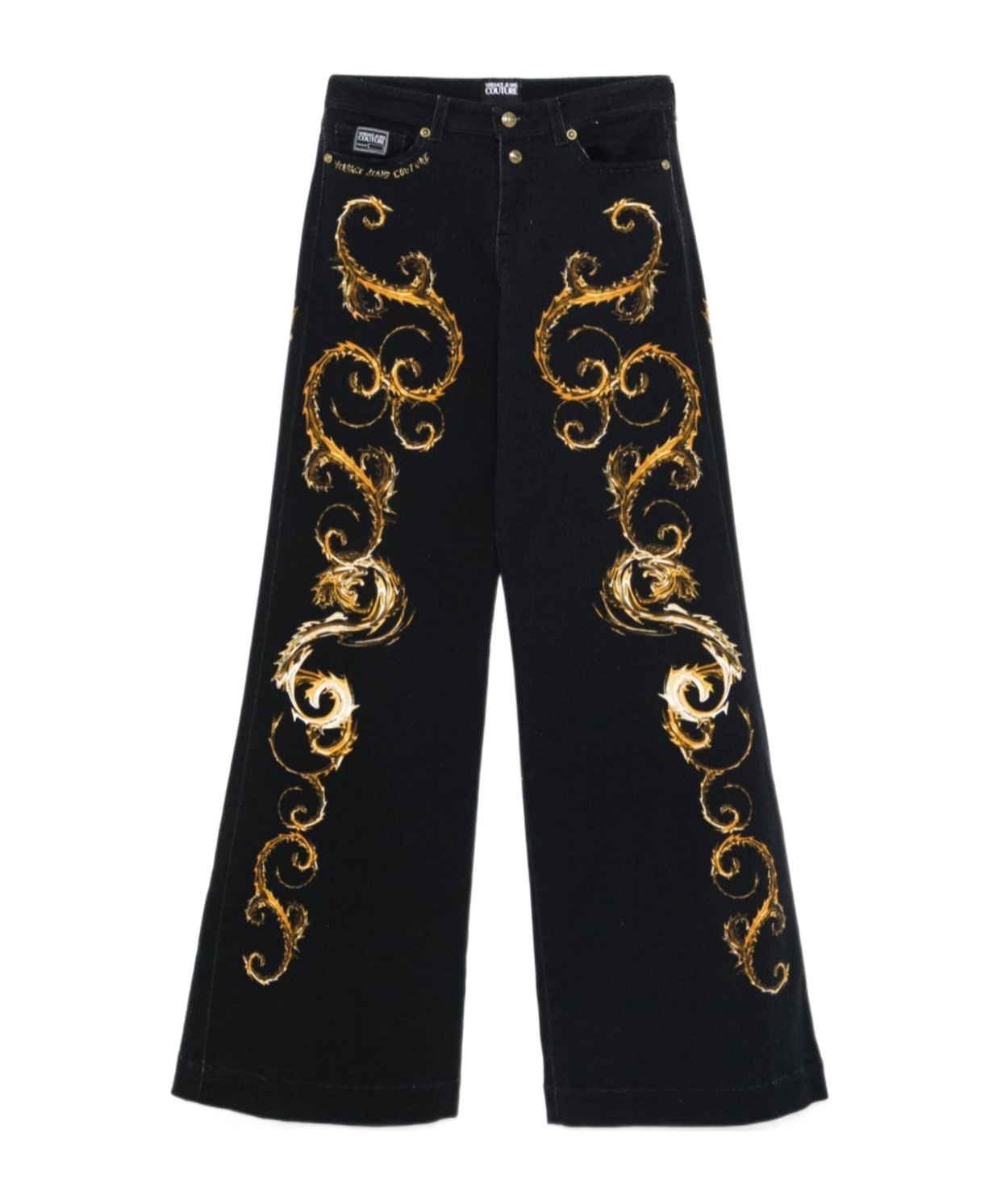 Versace Jeans Belt-loop Jeans In Black