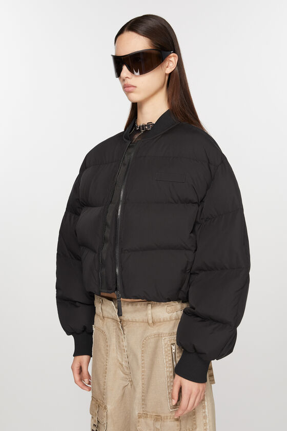 Acne Studios Bomber Puffer Jacket In Black