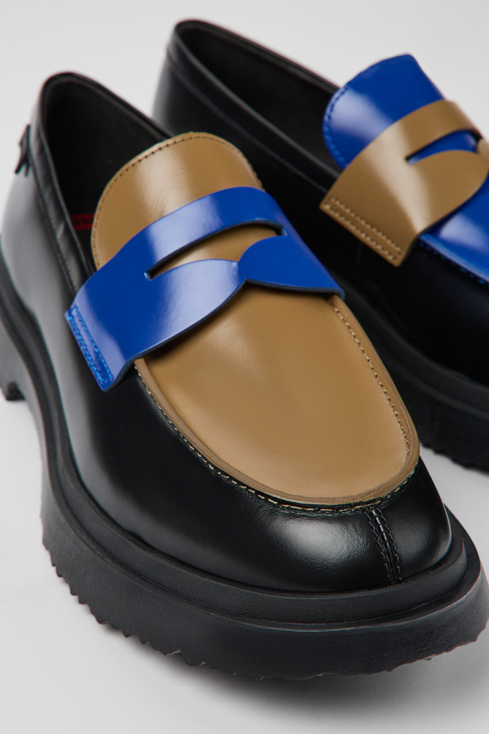 Camper Walden Penny-slot Loafers In Black