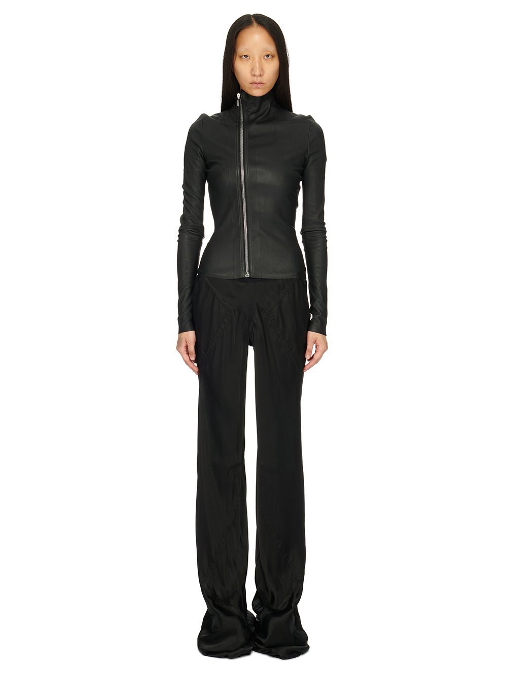 Rick Owens Flared Leg Trousers In Black