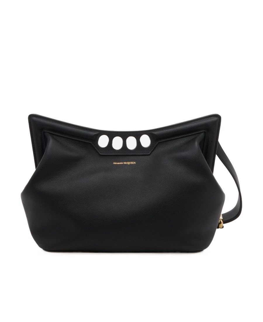 Alexander Mcqueen The Peak Shoulder Bag In Black