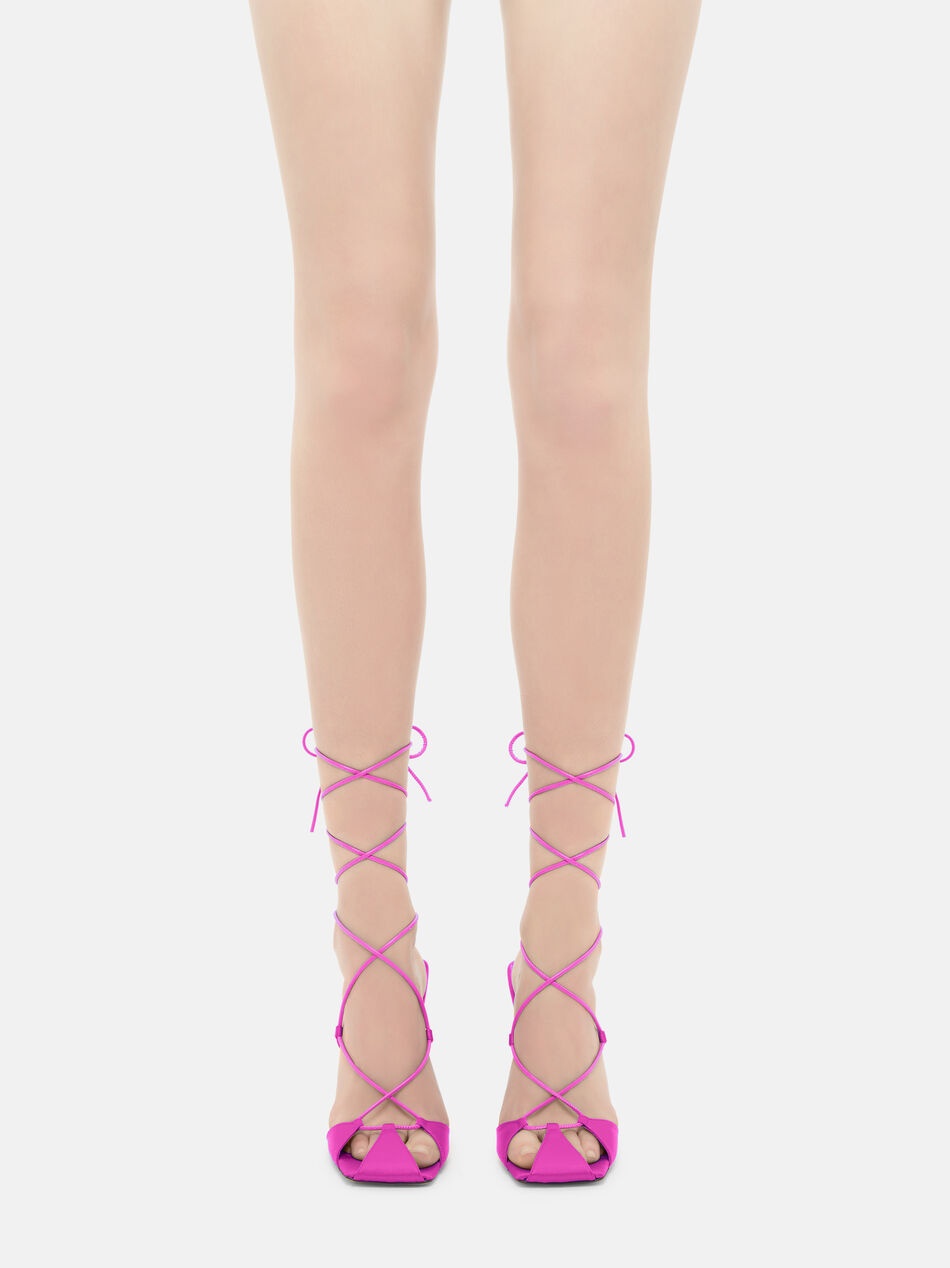 Attico Adele Lace-up Pumps In Pink
