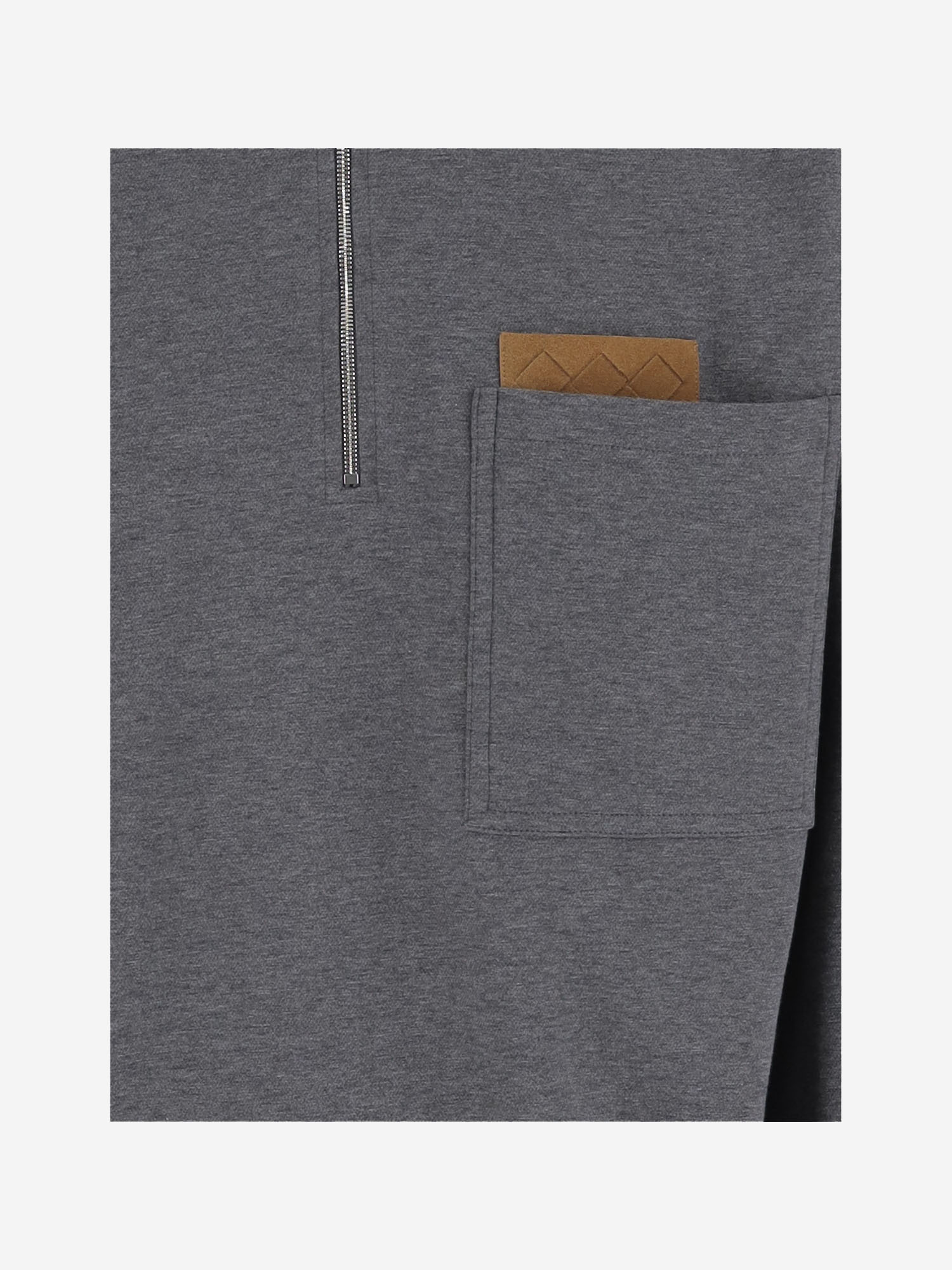 Bottega Veneta Mens Dark Grey Melange Melange Long-sleeve Cotton Polo Top Xl In Gray