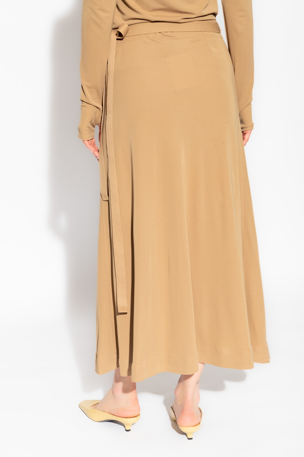 Totême Tied-waist Maxi Skirt In Nude